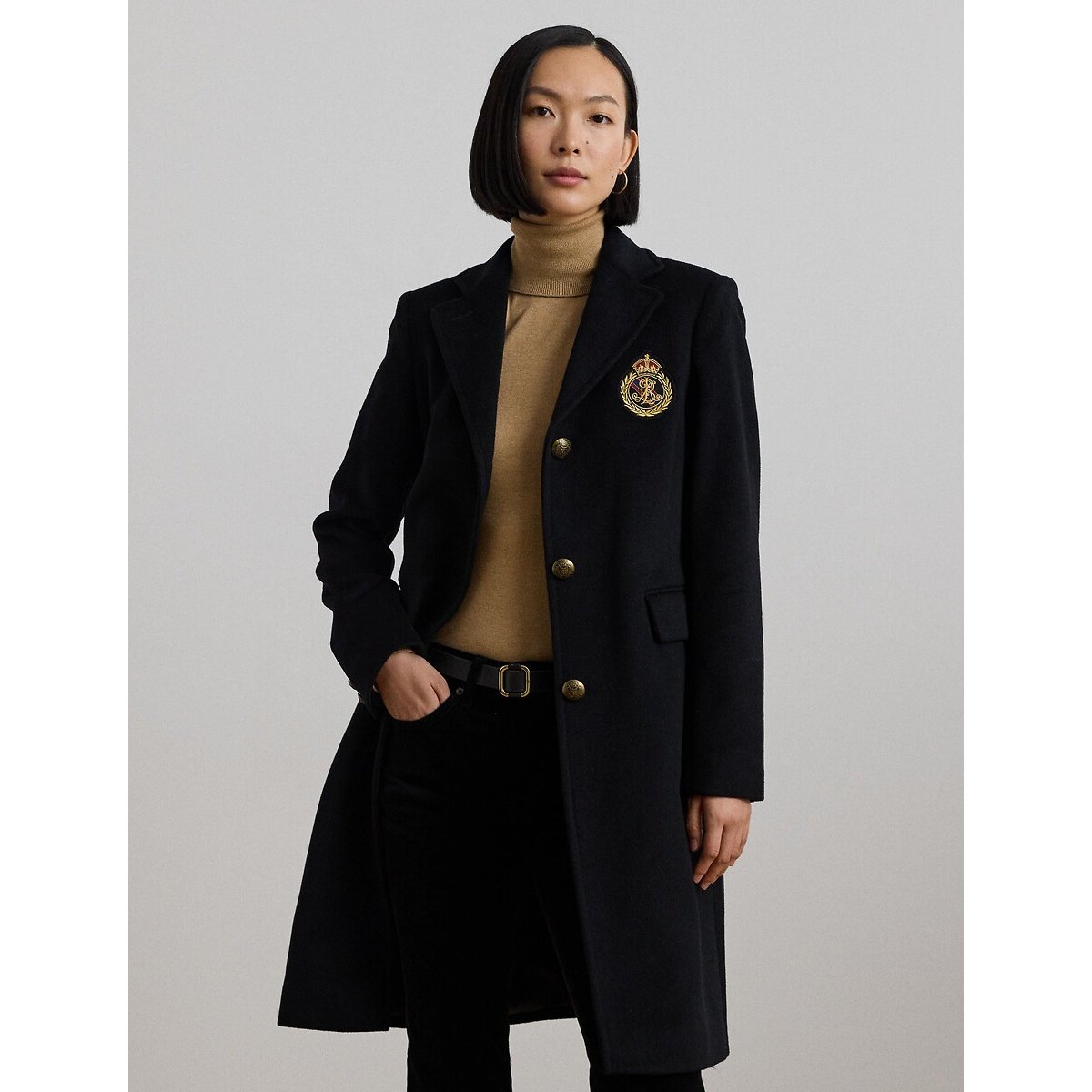 Wool Blend Coat, Mid-Length