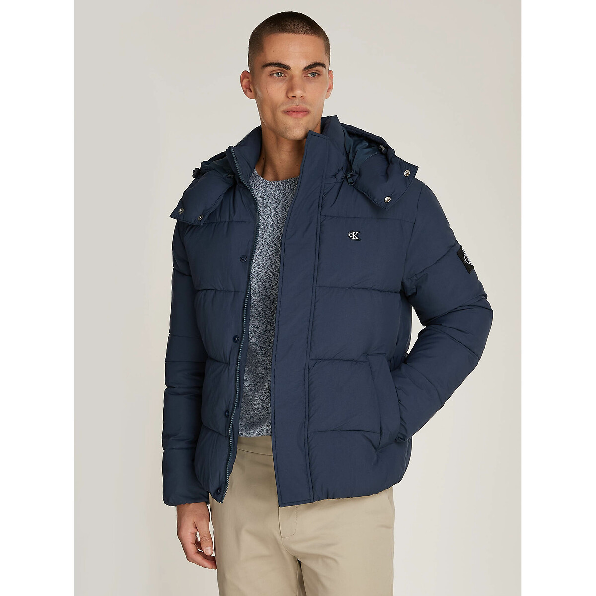 Hooded Padded Jacket with Synthetic Lining