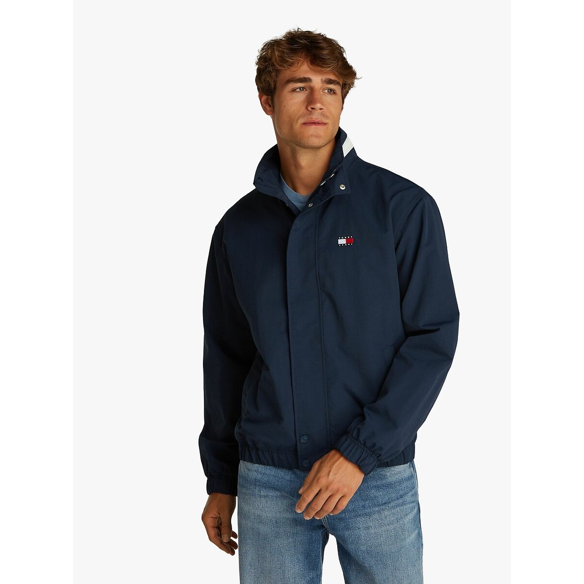 Lightweight Jacket with Logo Collar