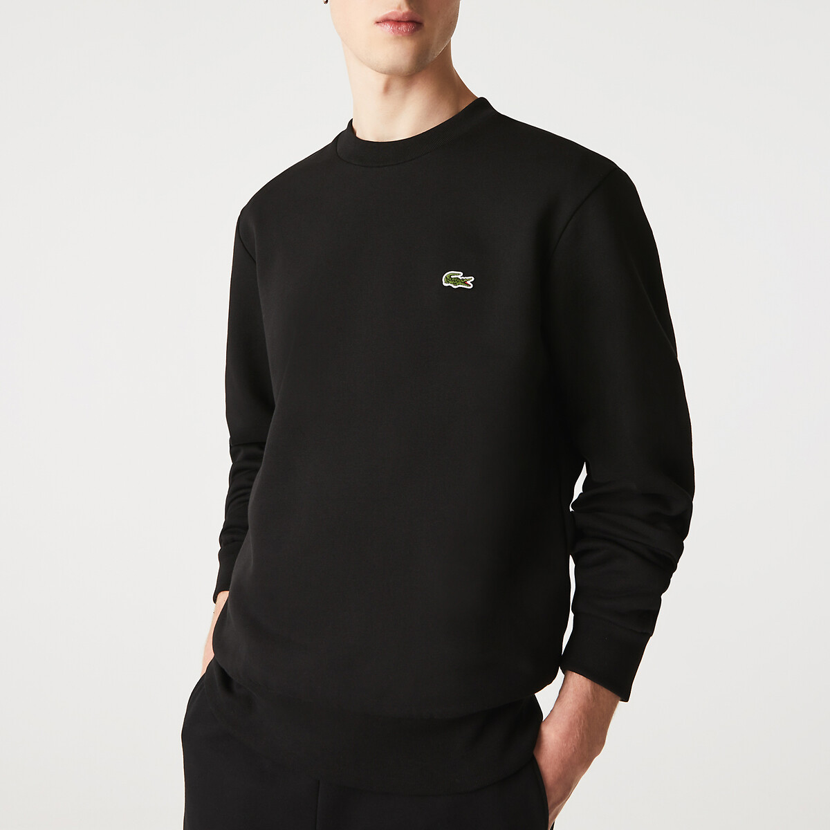 Cotton Blend Sweatshirt with Crew Neck