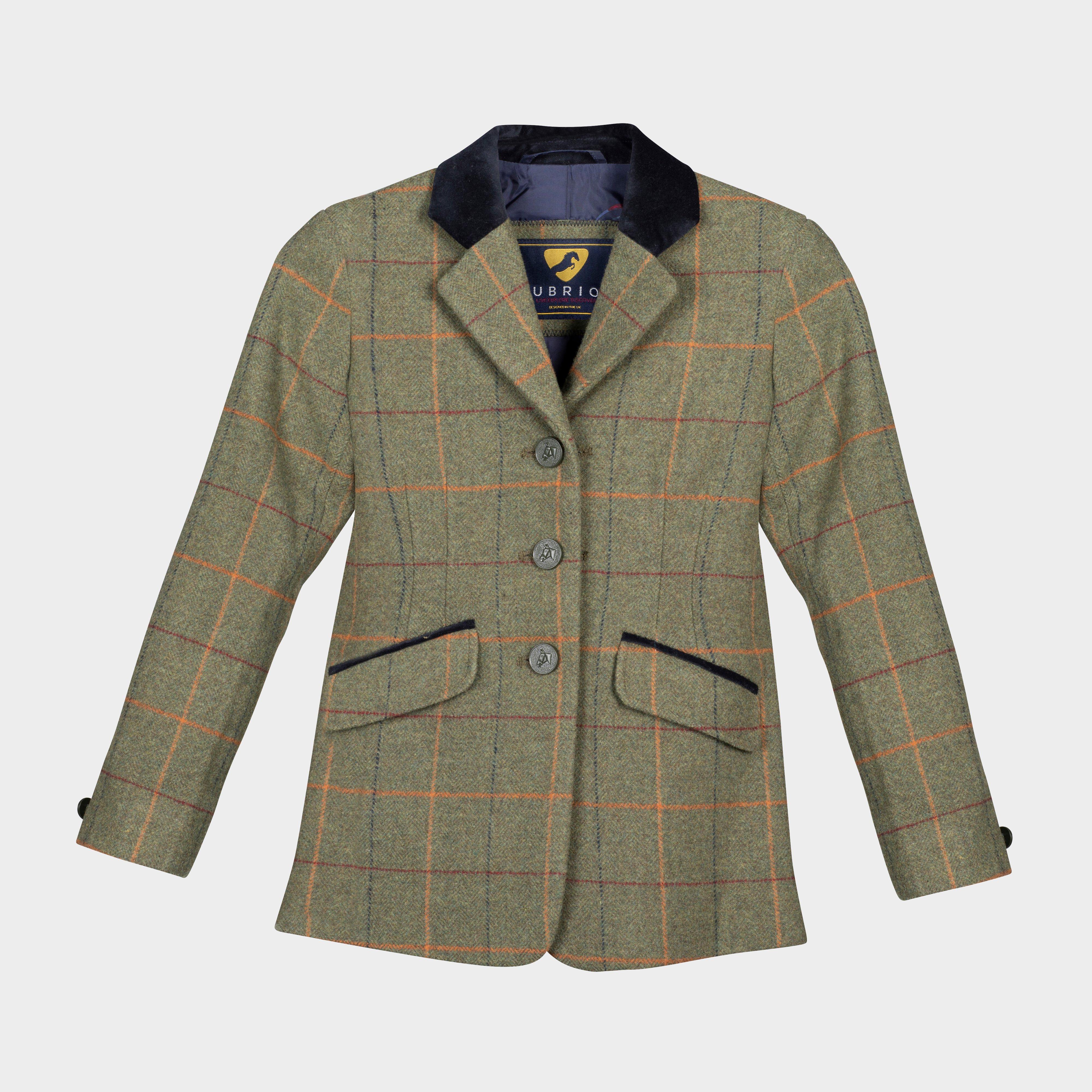 Aubrion Kids' Saratoga Tweed Jacket Red/Yellow/Blue Check, Multi Coloured