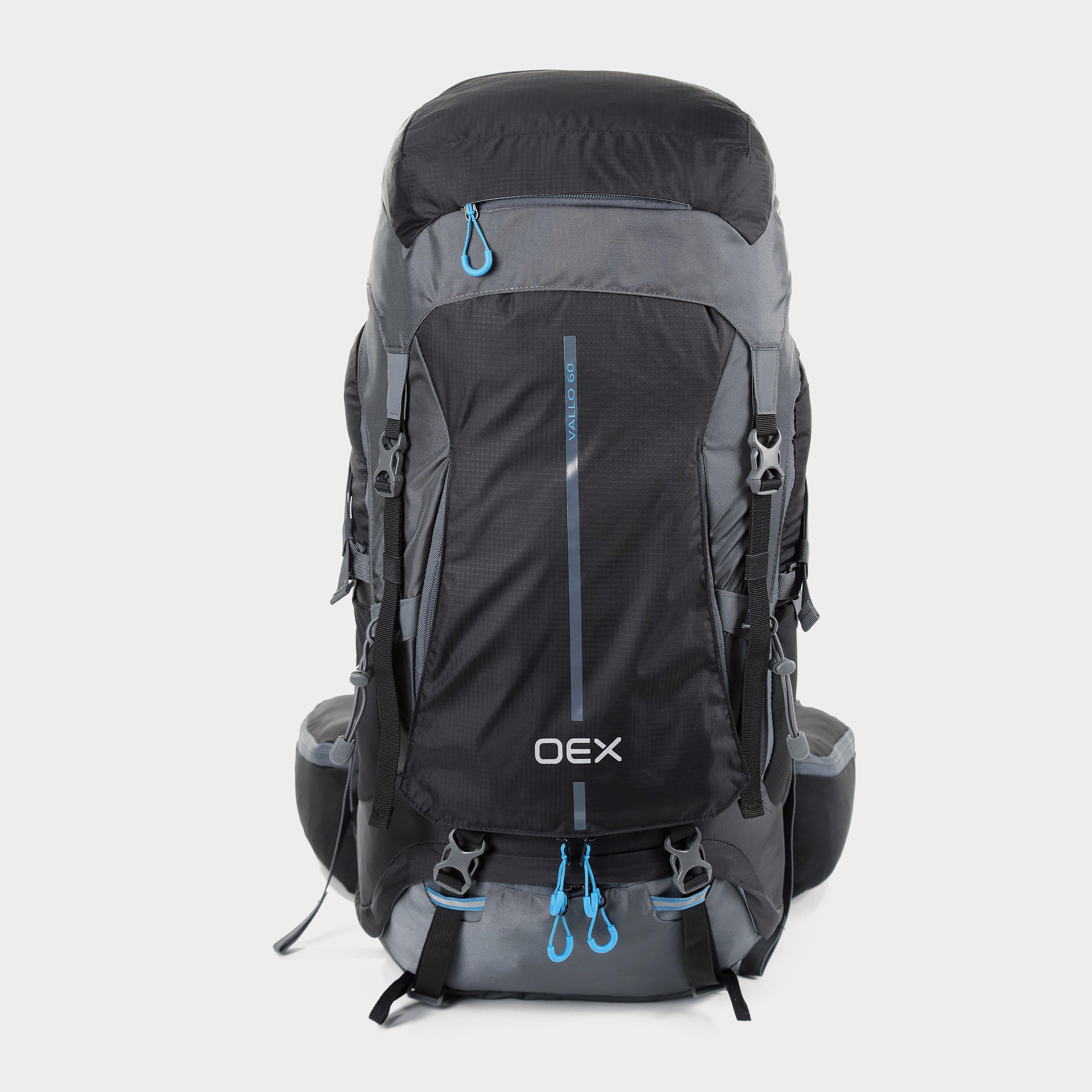 OEX Vallo 60 Litre Rucksack, Black