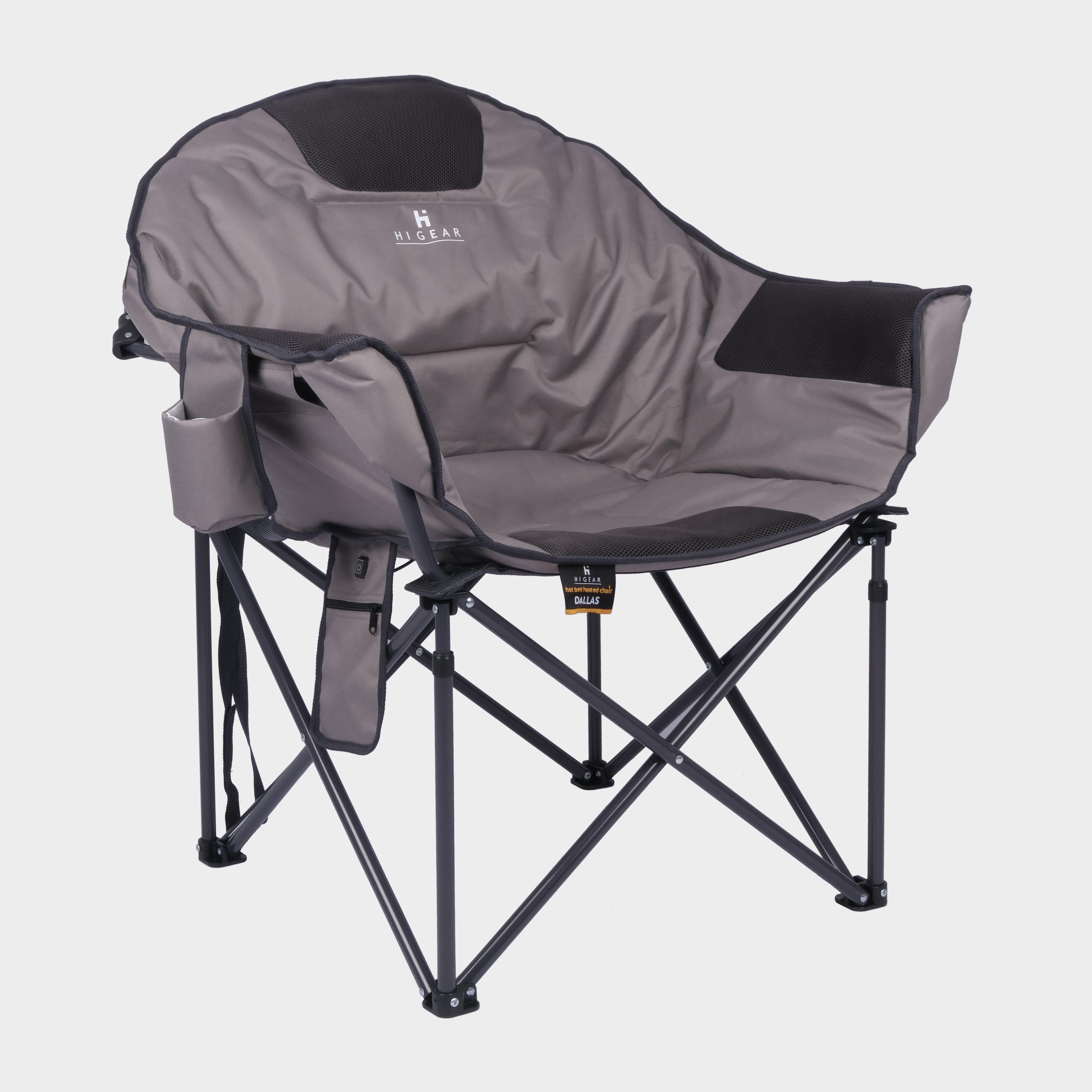 HI-GEAR Dallas Heated Moon Chair, Grey