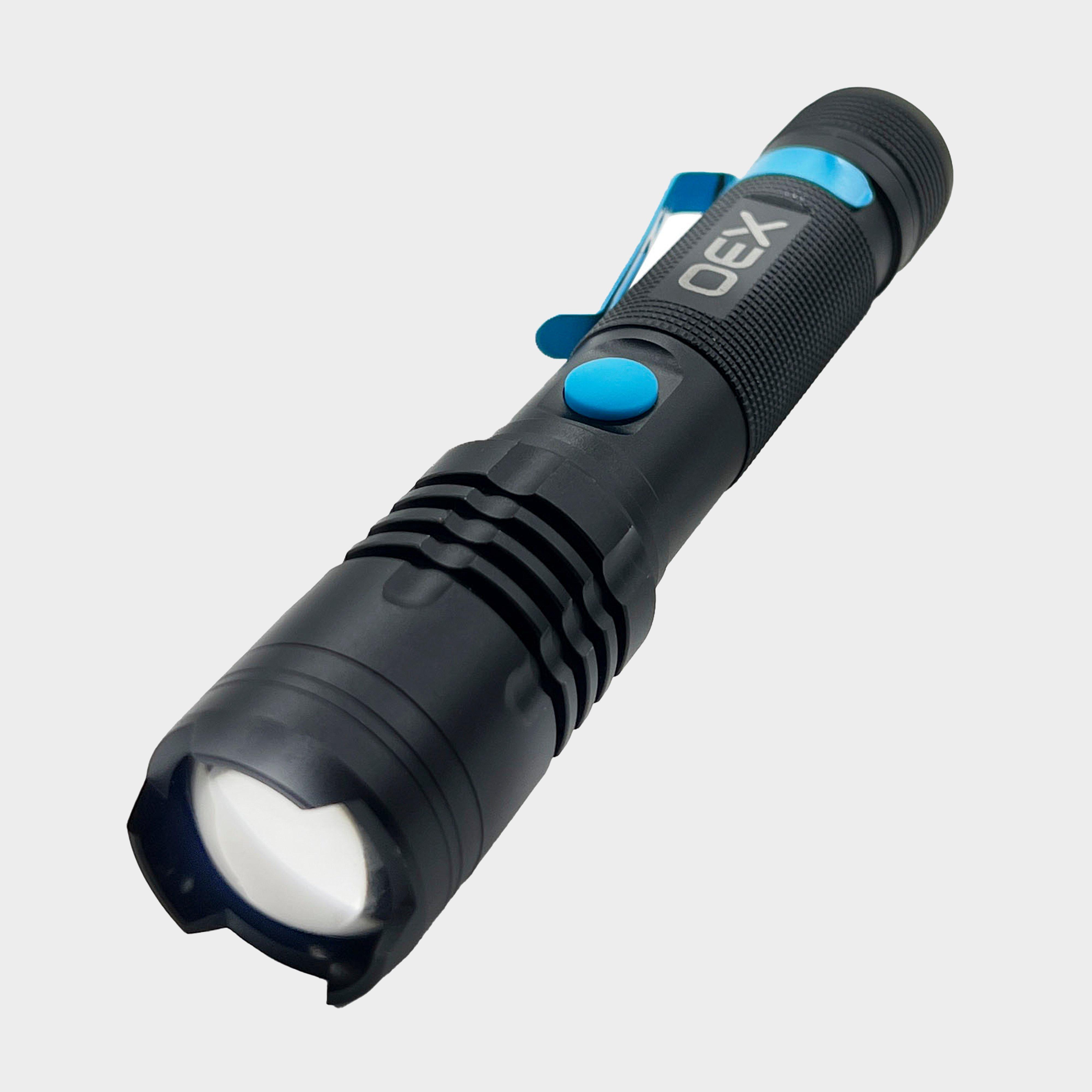 OEX 1000 Lumen Rechargeable Torch, Black