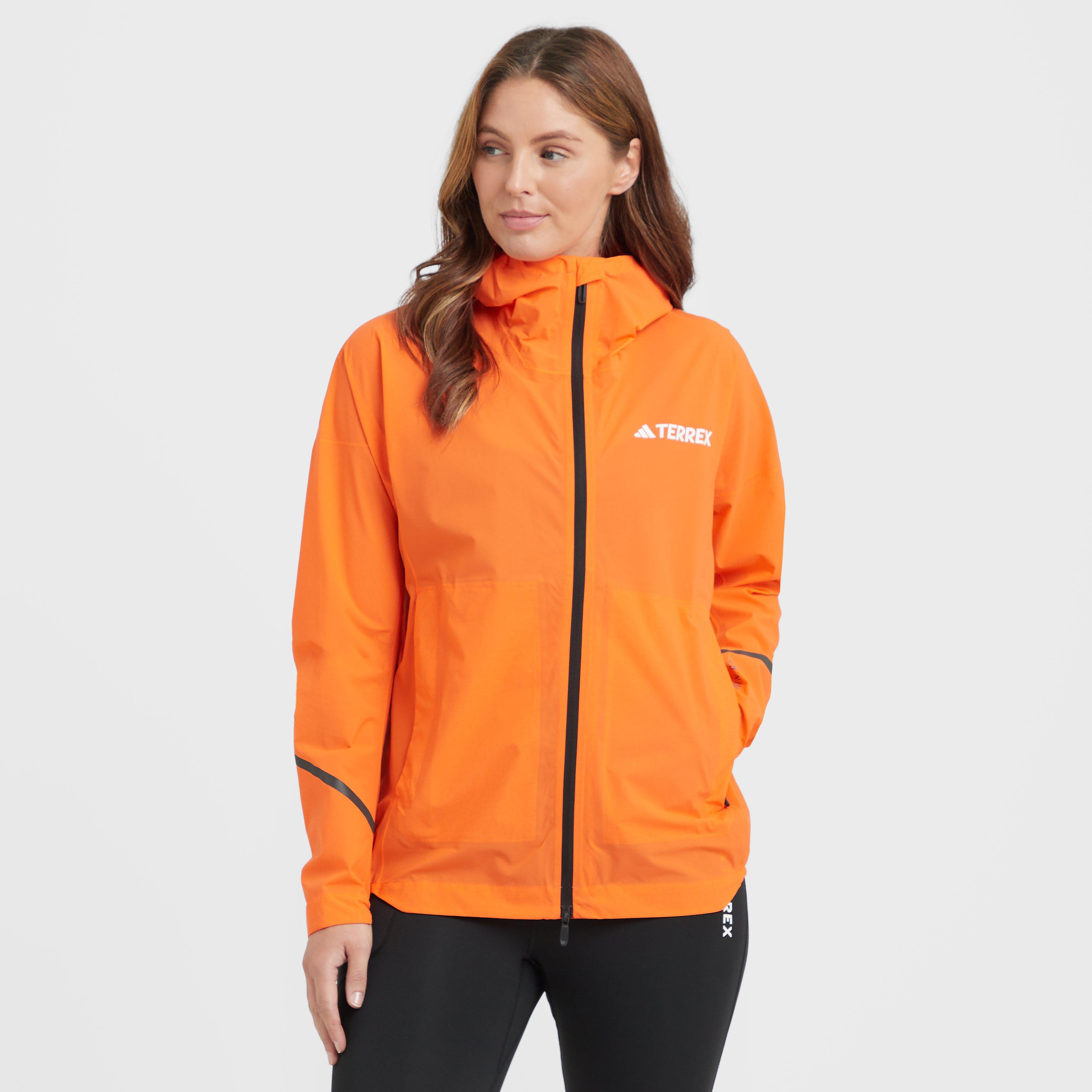 adidas Terrex Women's Xperior 2.5 Light Rain-RDY Jacket, Orange