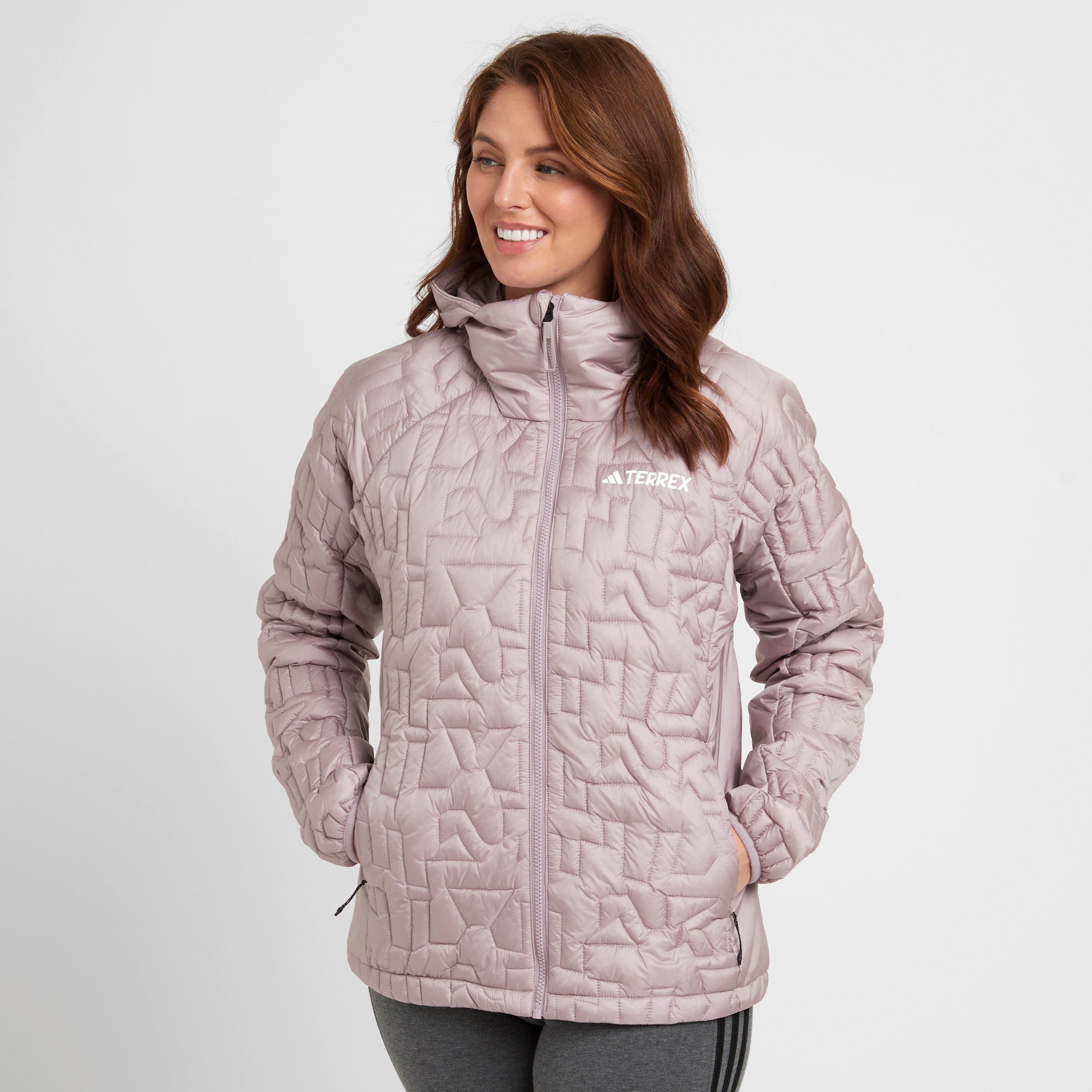adidas Women's Xperior Primaloft Loose Fill Insulated Hooded Jacket, Purple
