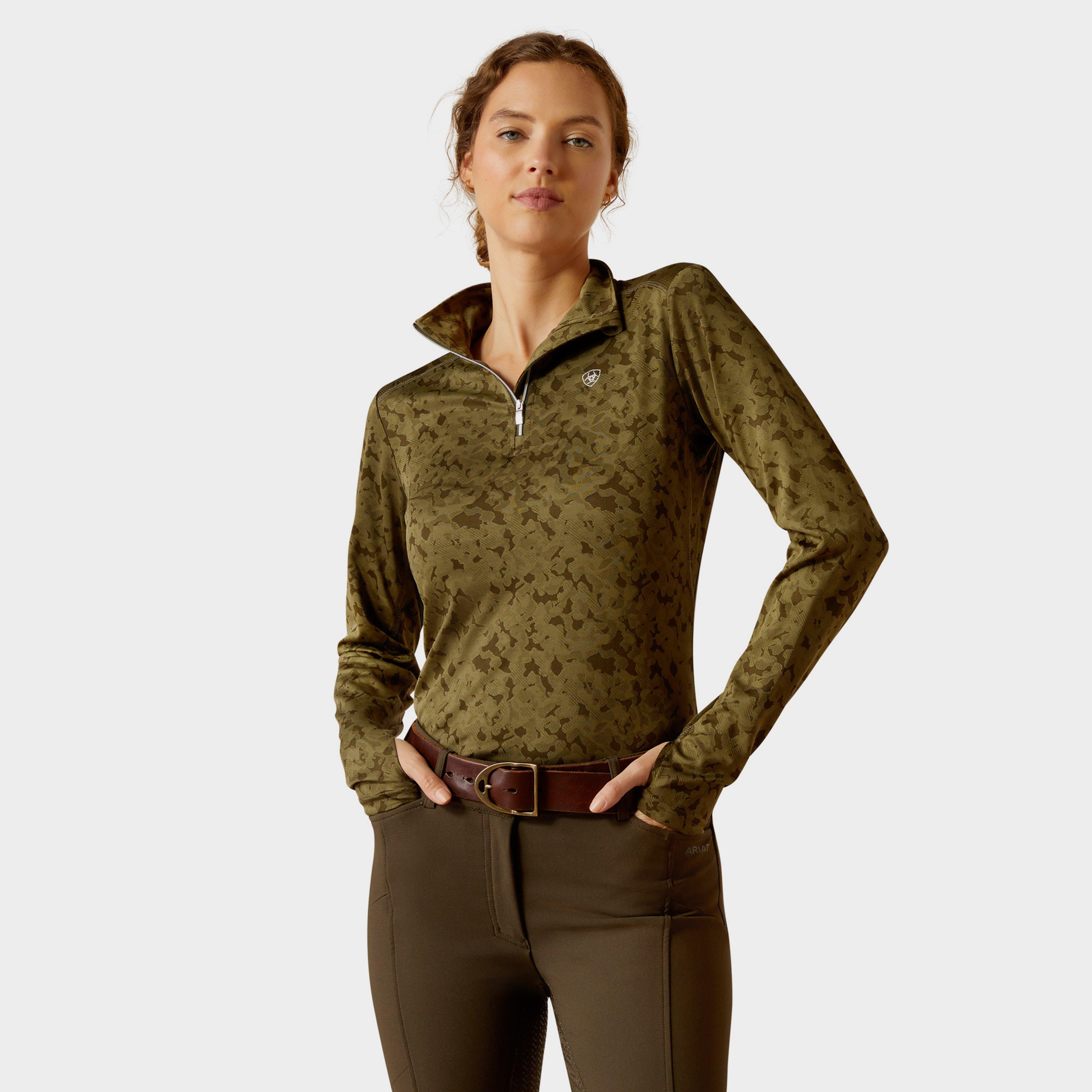 Ariat Women's Prophecy 1/4 Zip Baselayer, Green