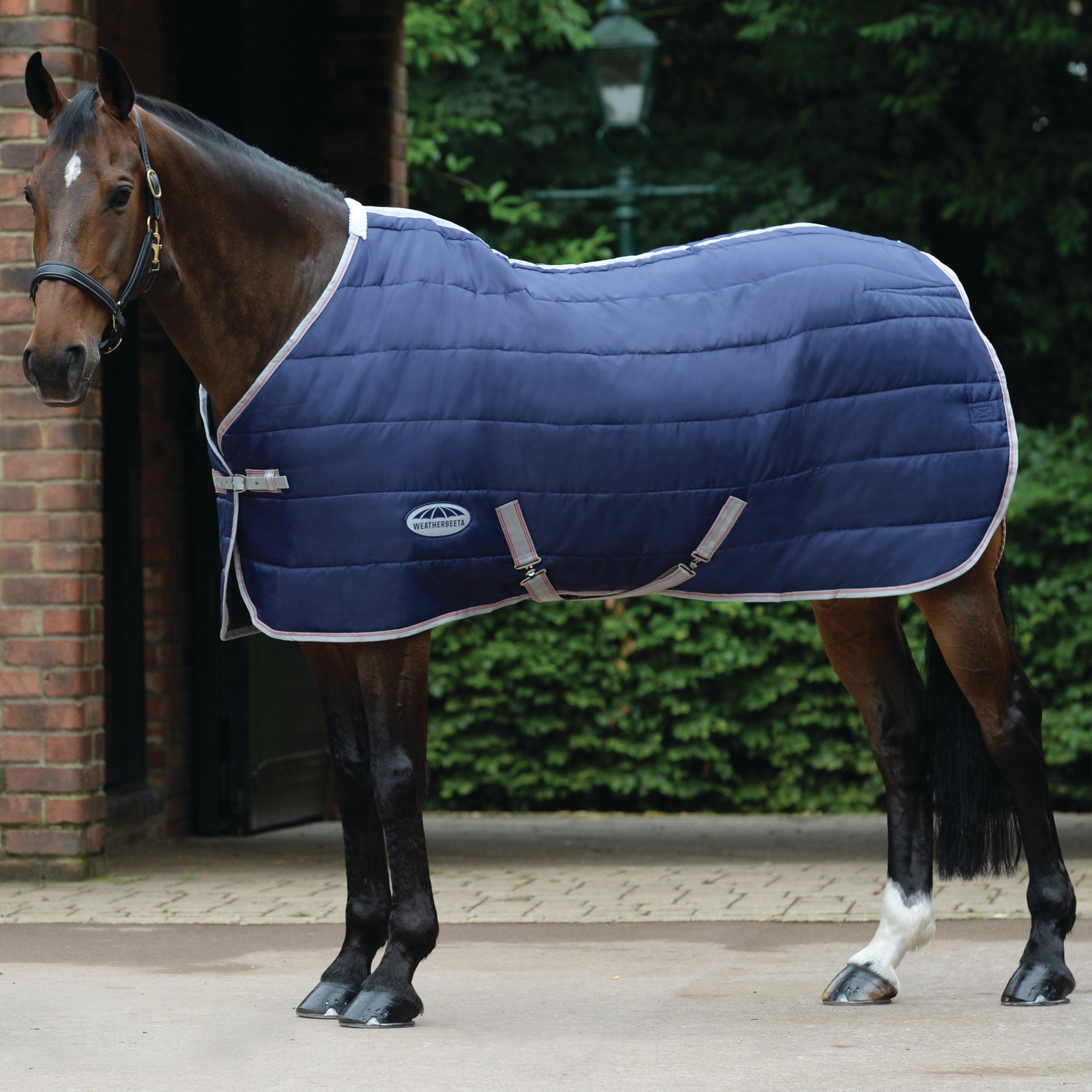 WeatherBeeta ComFiTec 210D Channel Quilt Standard Neck Medium Stable Rug, Navy