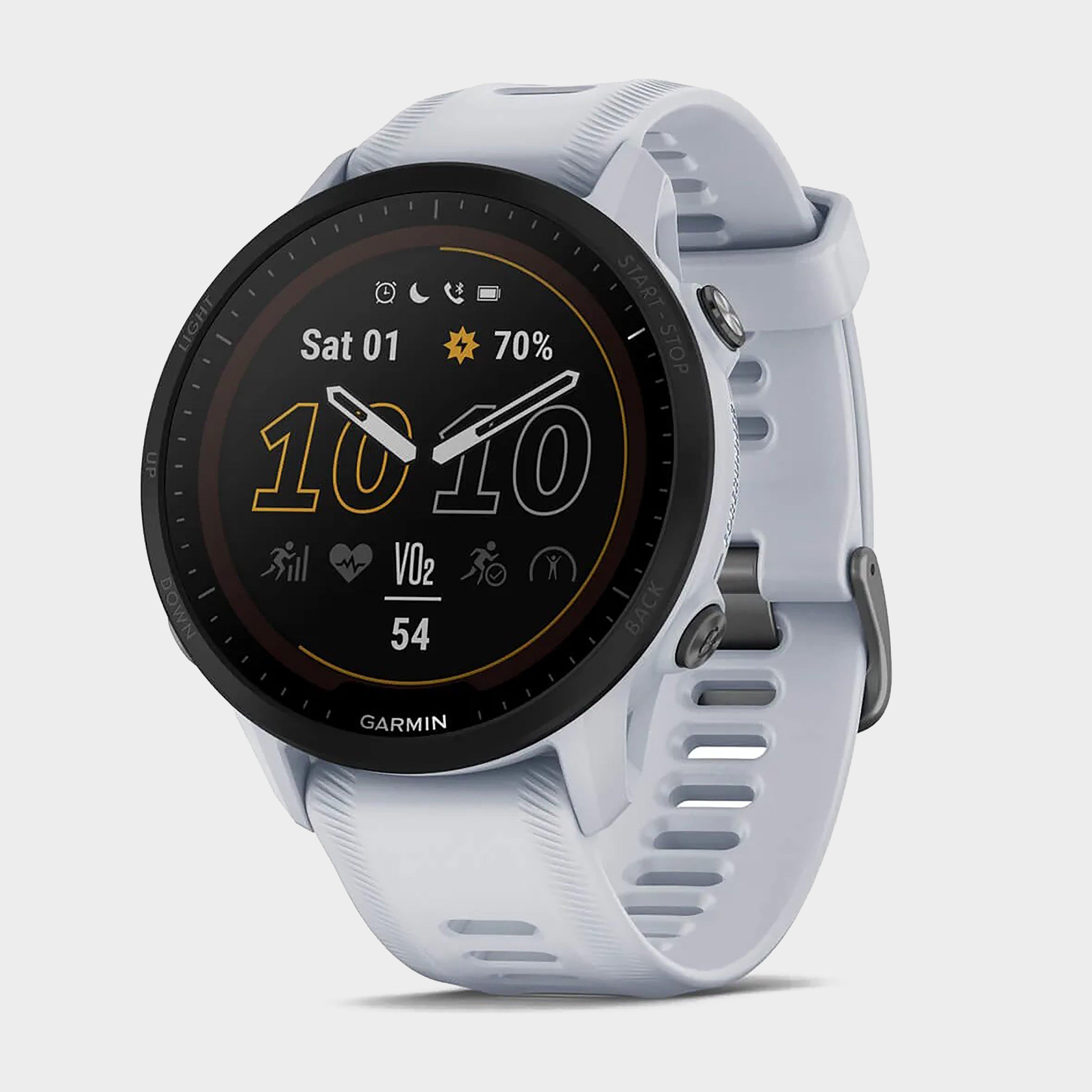 Garmin Forerunner 955 Solar GPS Running Watch, White