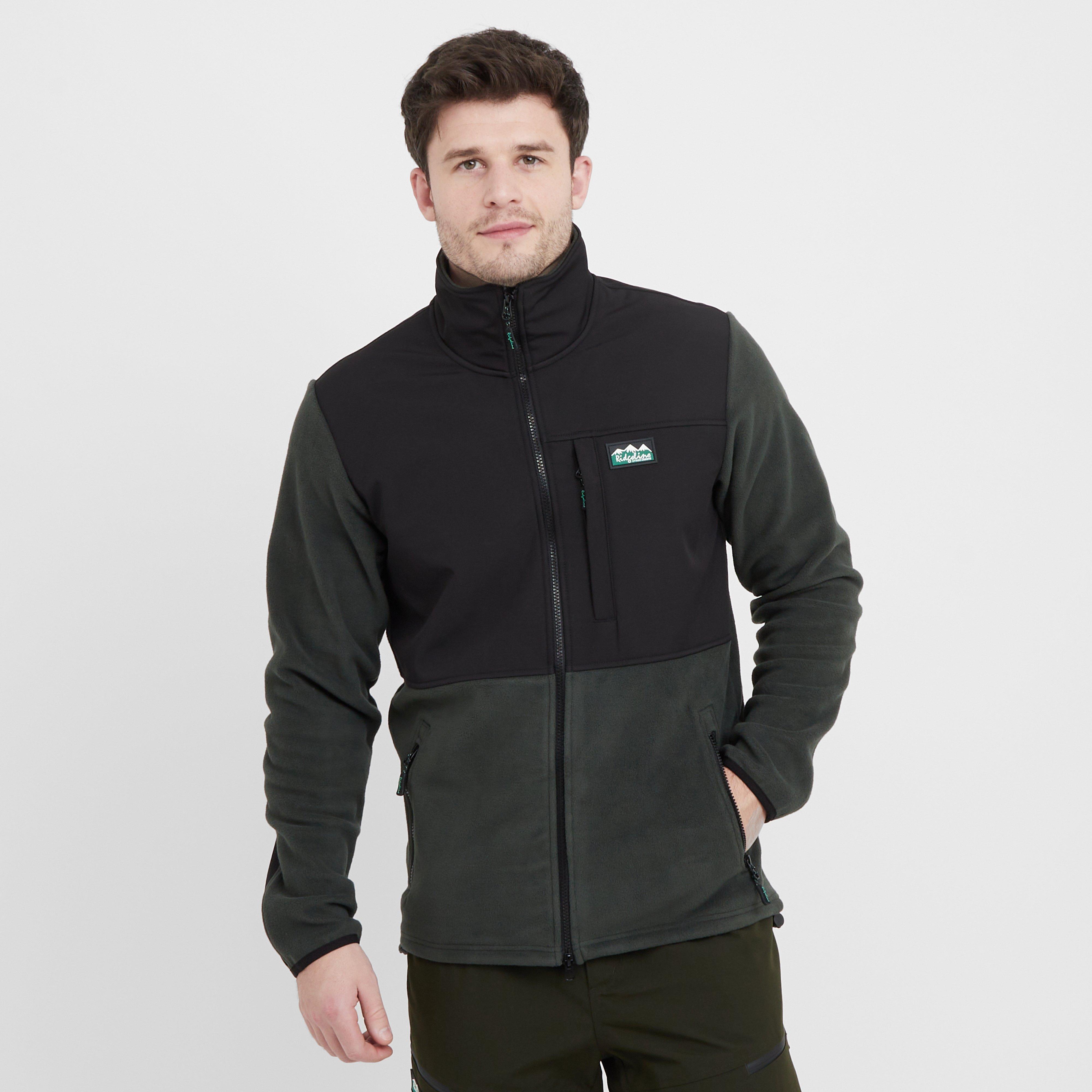 Ridgeline Men's Hybrid Fleece Jacket, Black
