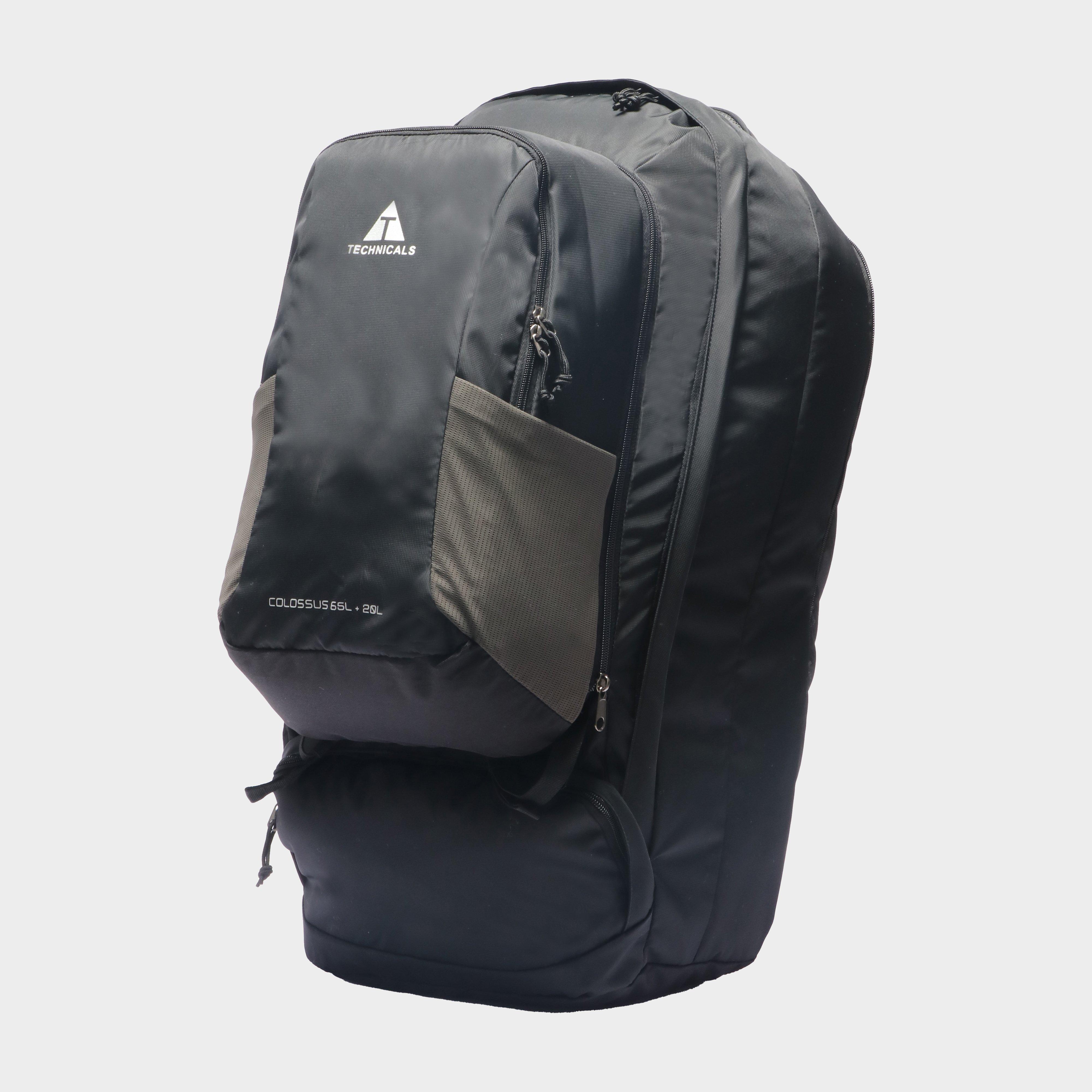 Technicals Colossus 65+20L Rucksack, Black