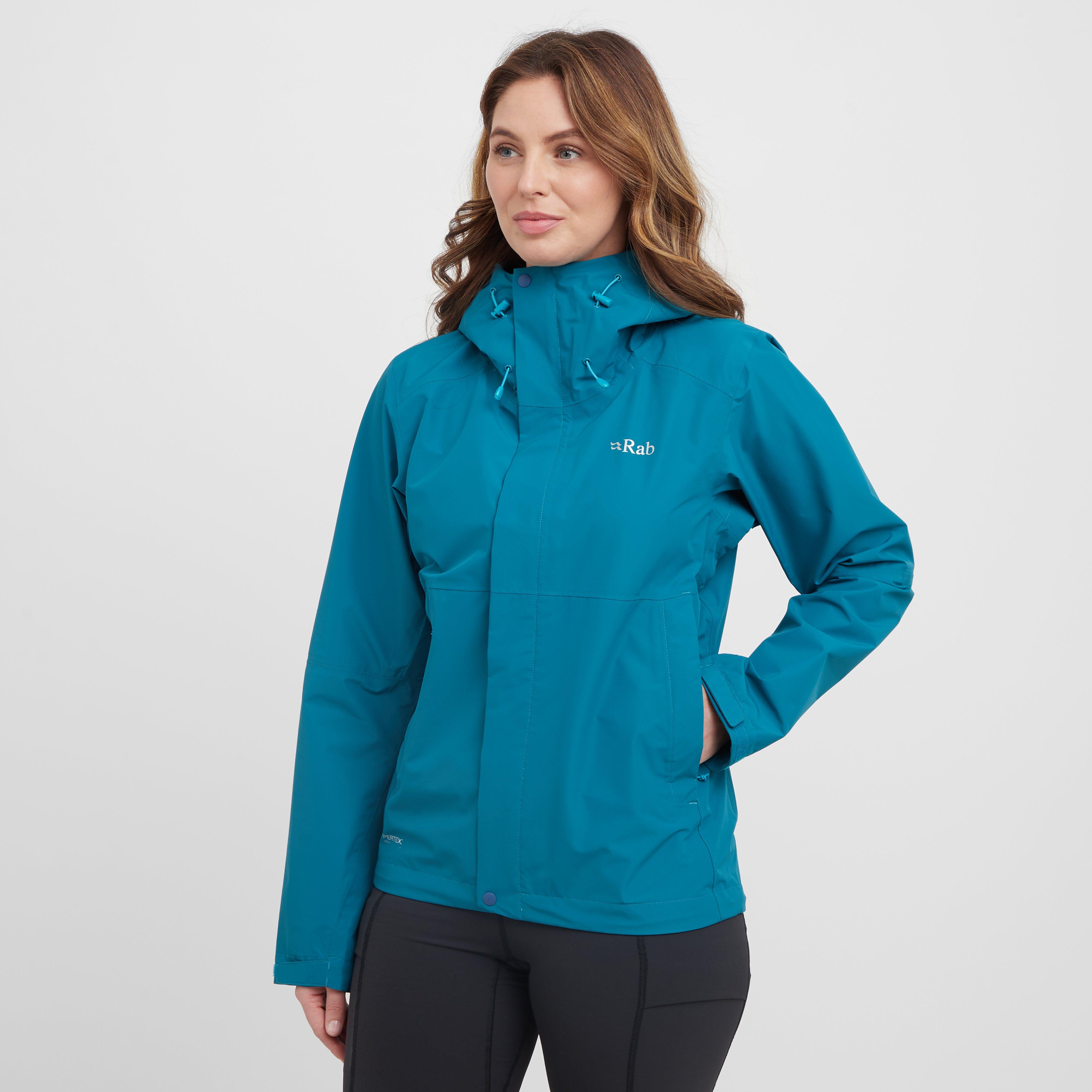 Rab Women's Downpour Waterproof Jacket, Blue