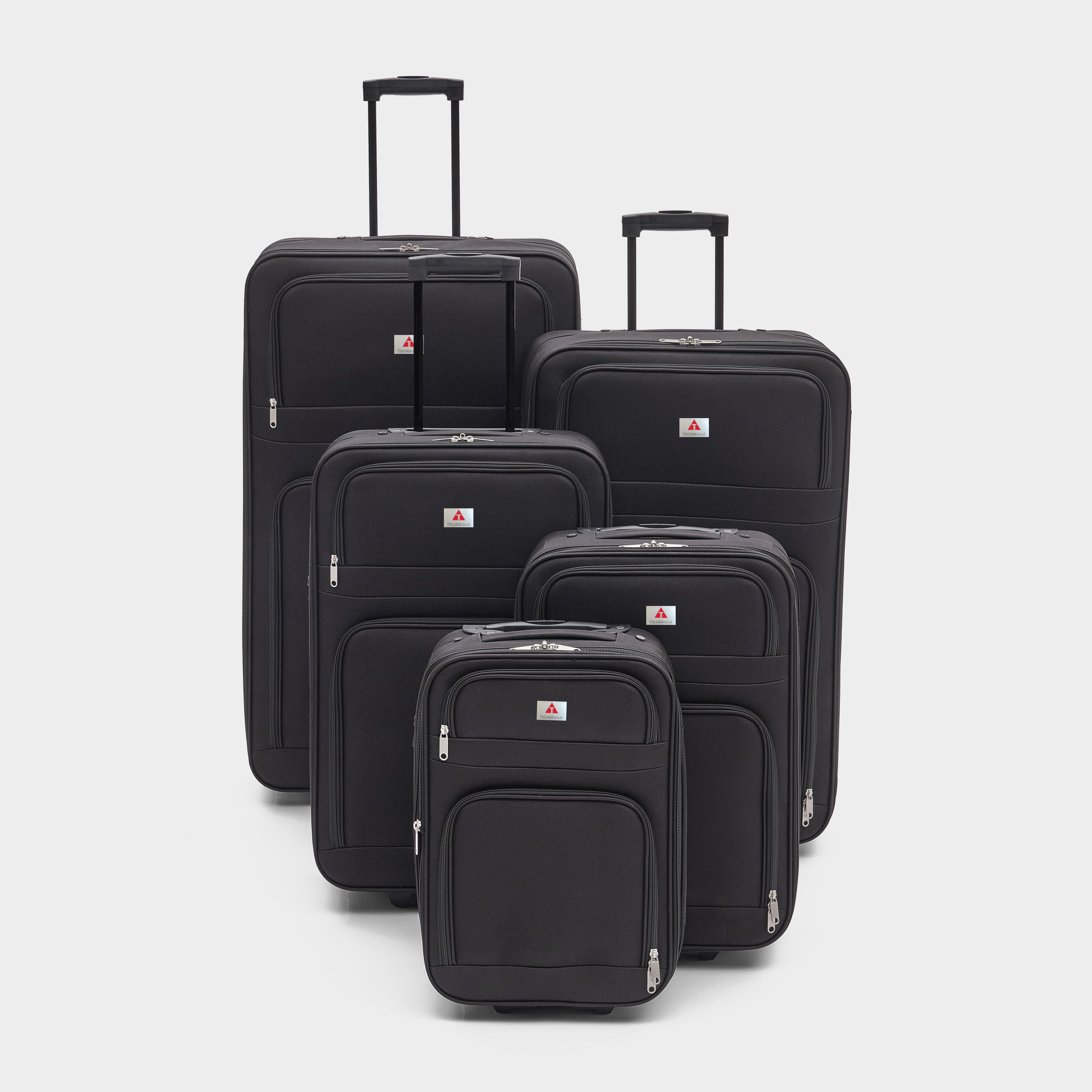 Technicals 5 in 1 Wheeled Suitcase Set, Black