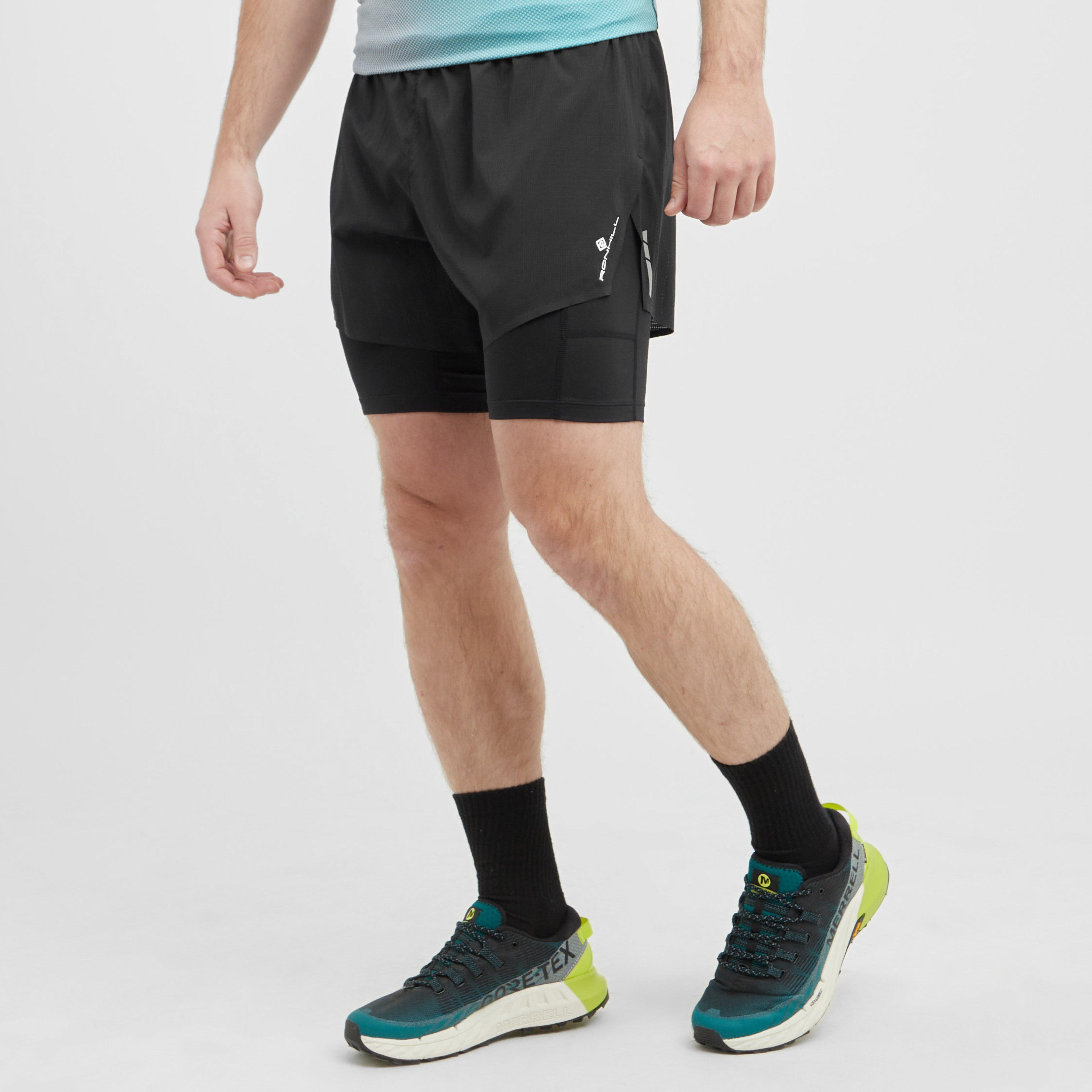 Ronhill Men's Tech Race Twin Short, Black