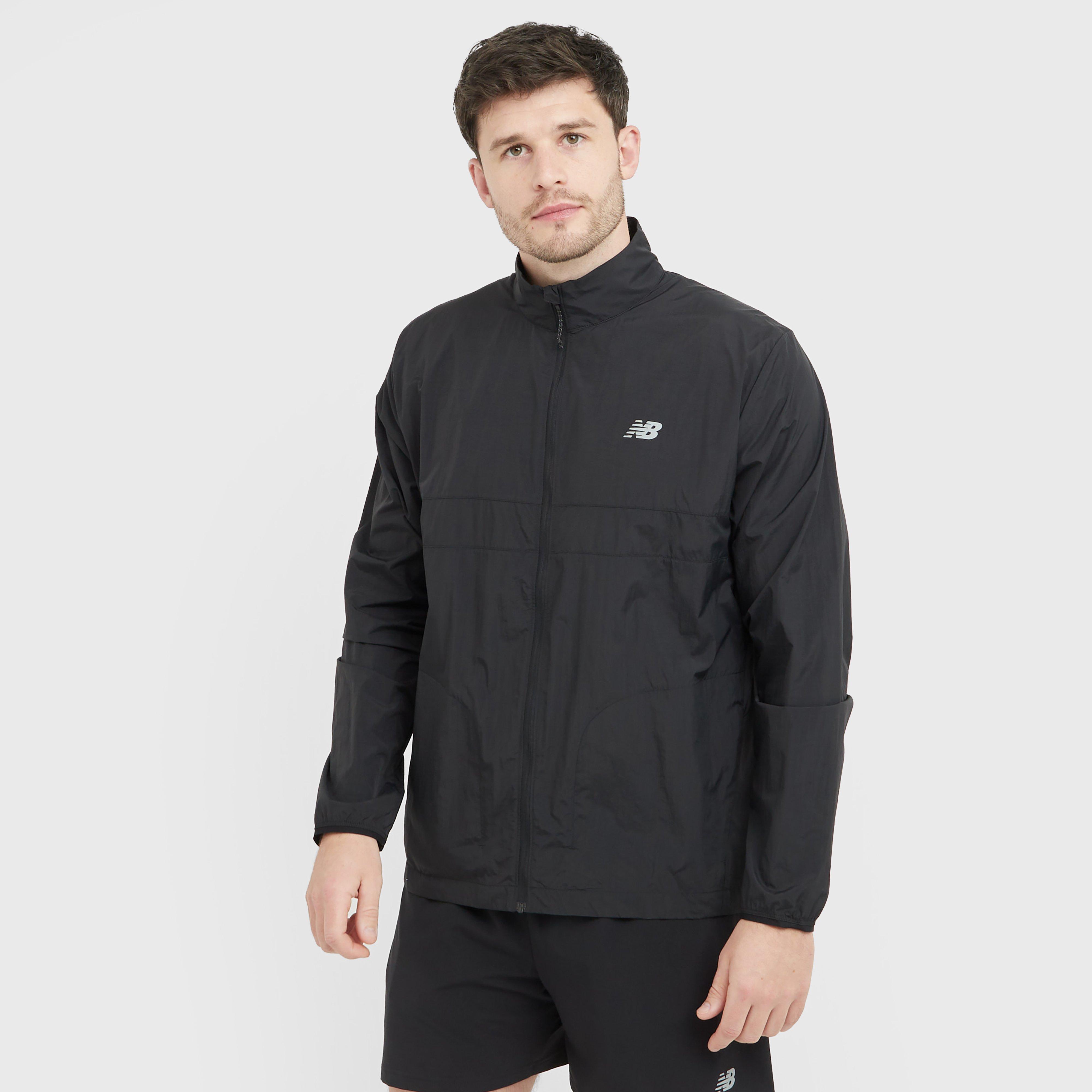 New Balance Men's Athletic Packable Jacket, Black