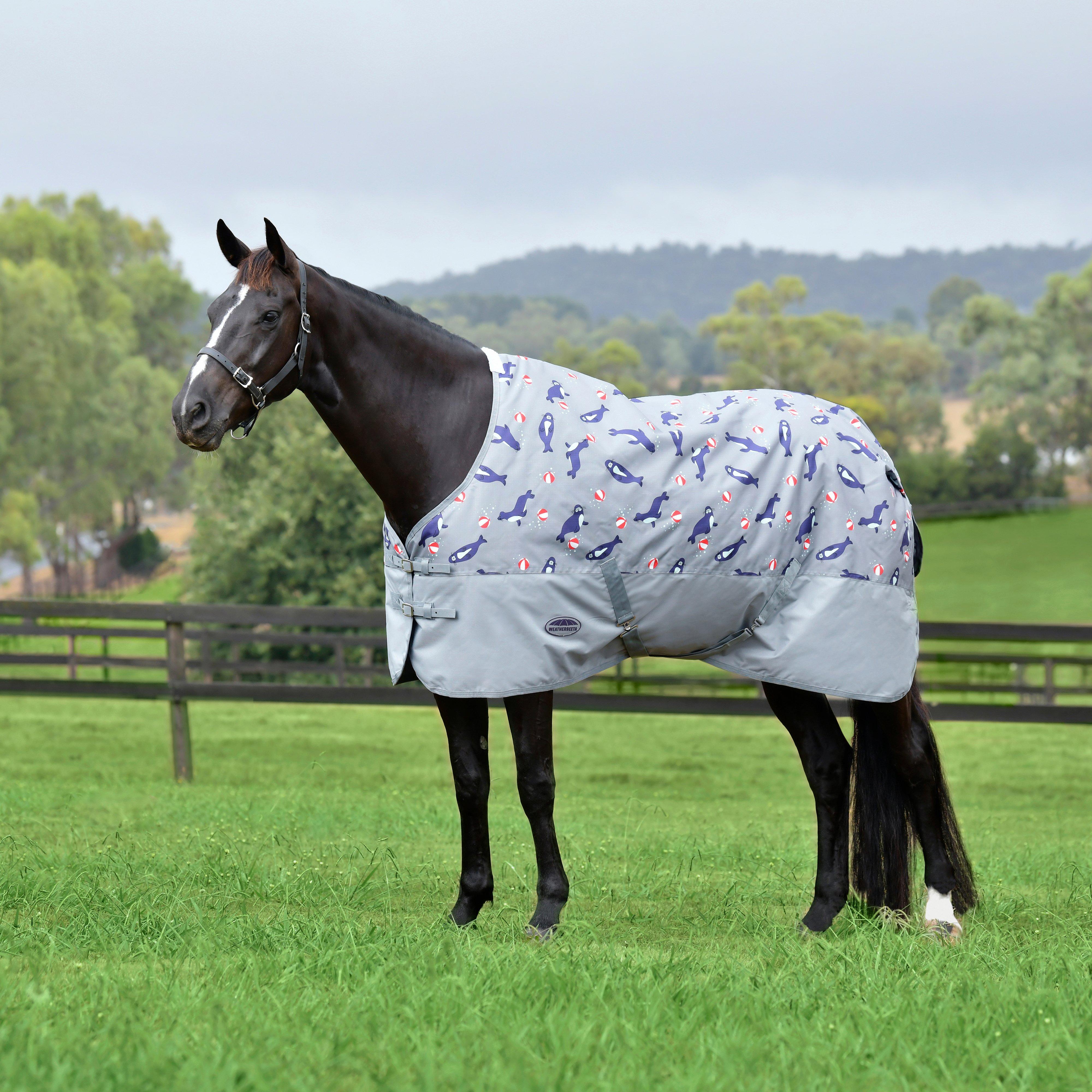 WeatherBeeta ComFiTec Tyro Standard Neck 50g Lite Plus Turnout Rug, Grey