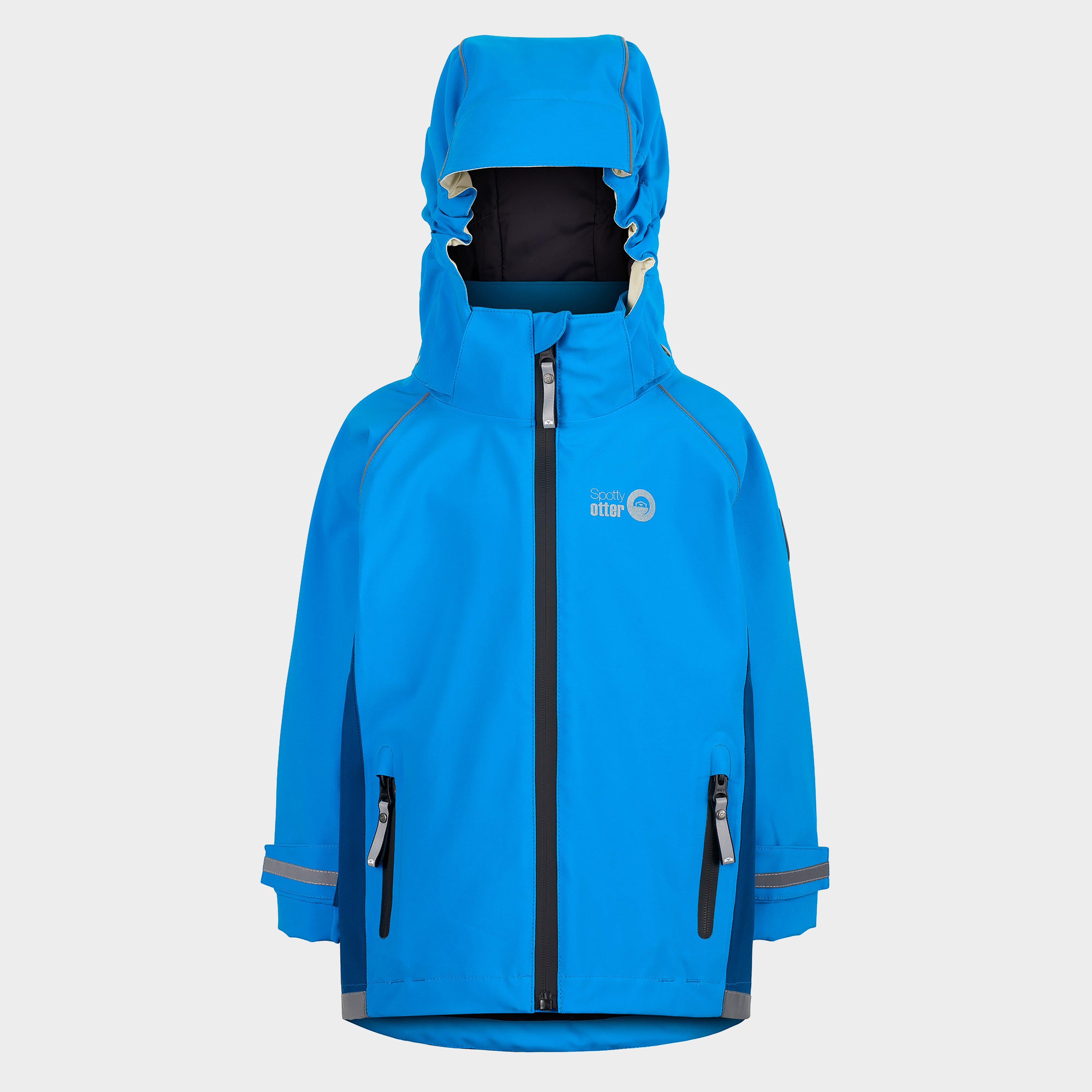 Spotty otter Kids' Adventure Waterproof Jacket, Blue
