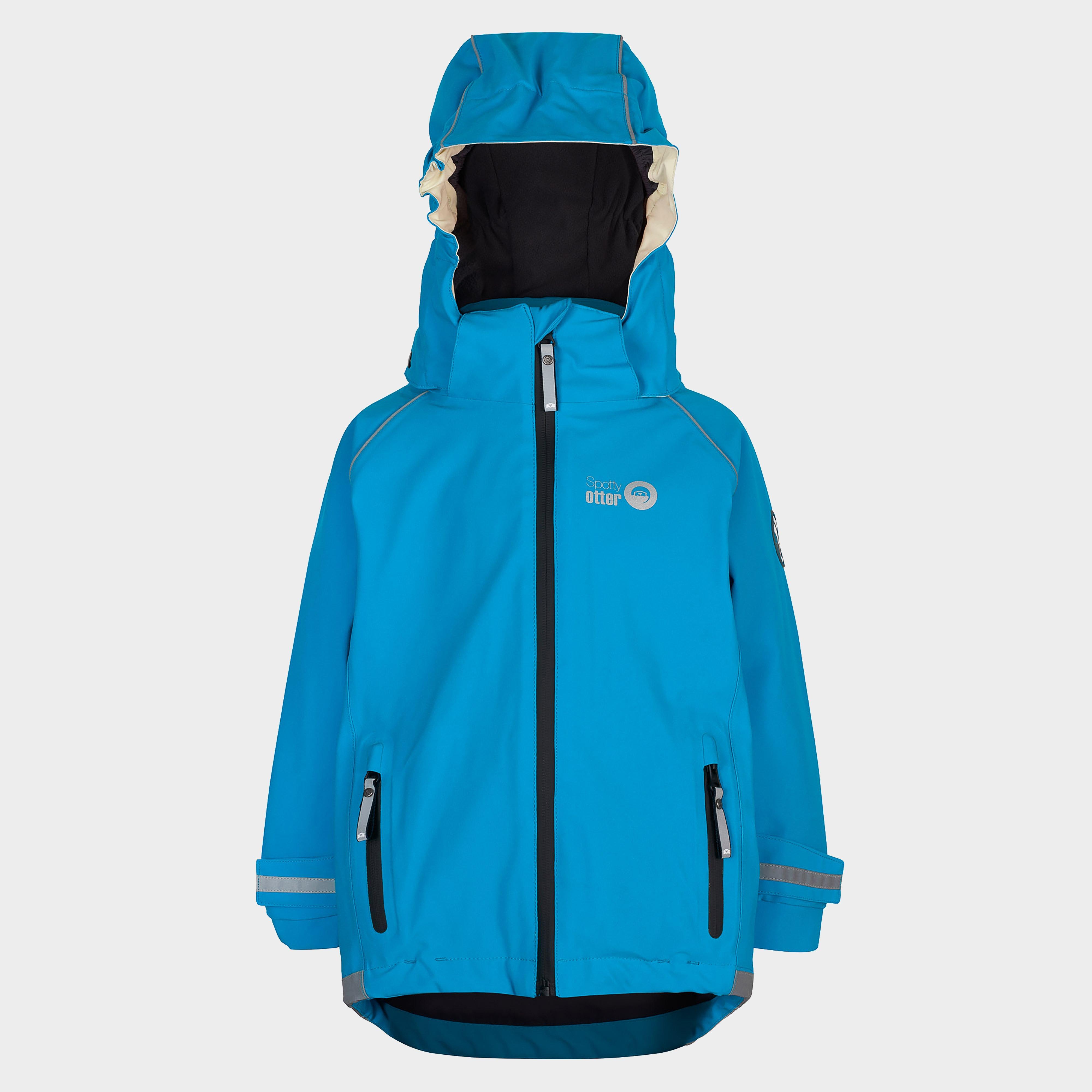Spotty otter Kids' Patrol Fleece Lined Waterproof Jacket, Blue