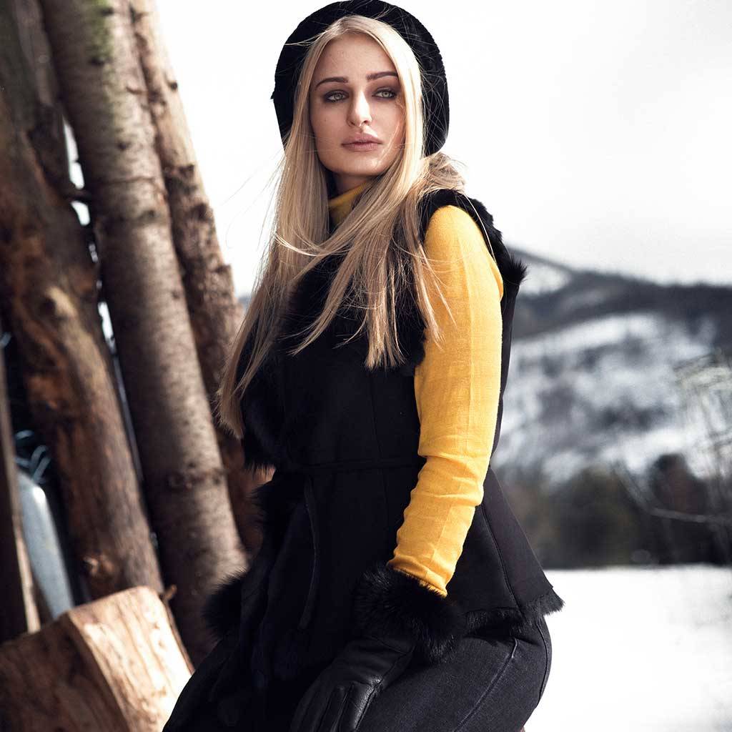 Black Toscana Gilet, Black