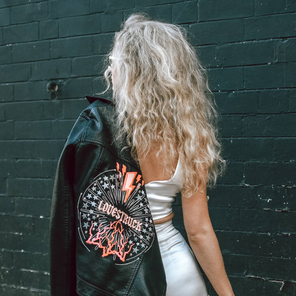 Lovestruck Leather Bridal Jacket, Black