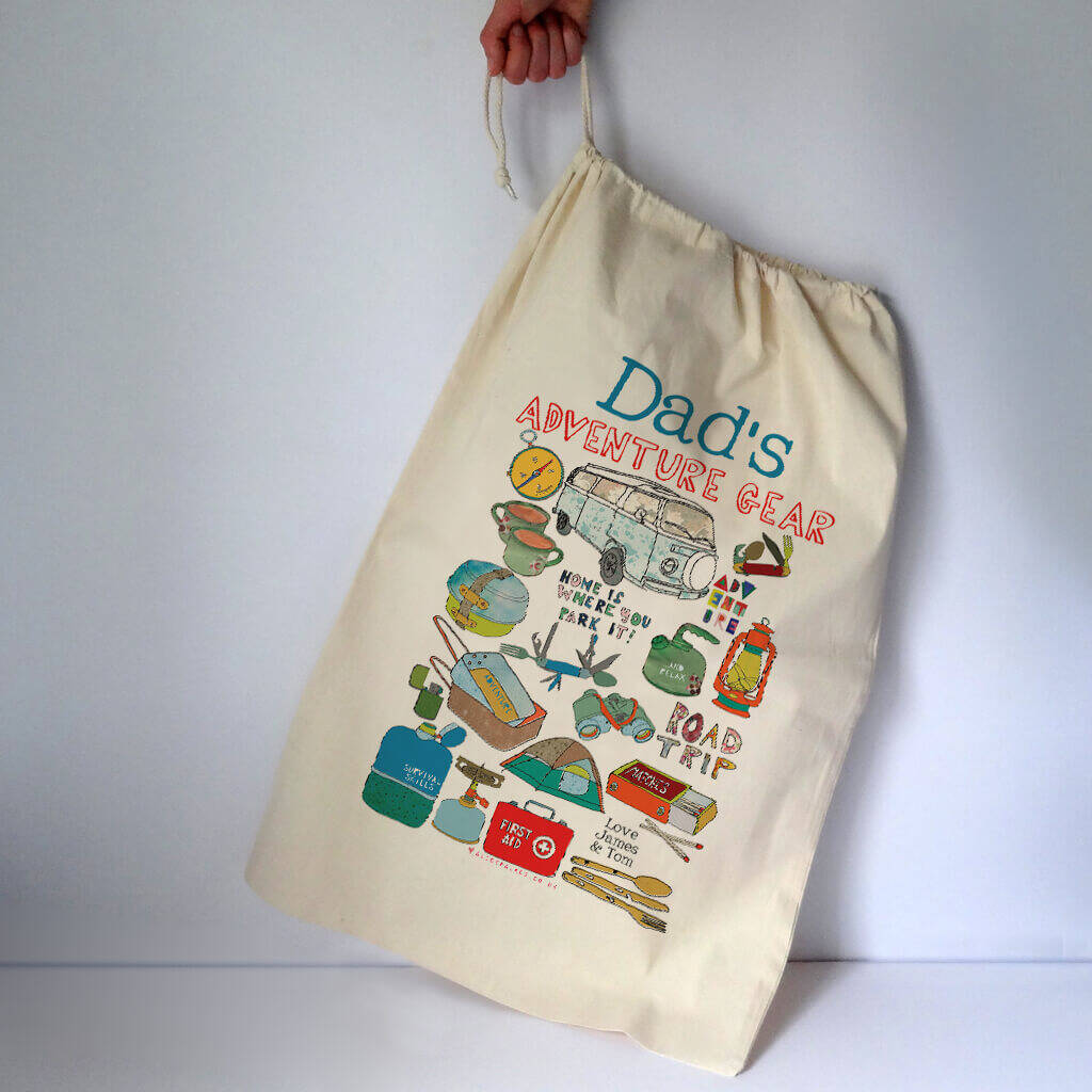Personalised Ready For Adventure Storage Sack, Multi-Coloured