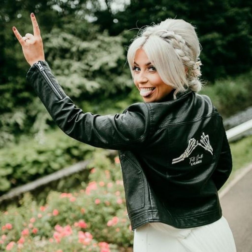 Till Death Skeleton Pinky Promise Wedding Jacket, Black