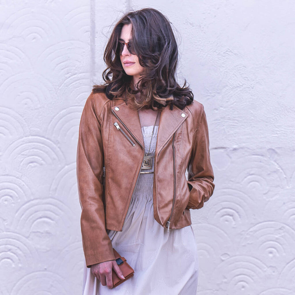 Woman's Leather Biker Jacket