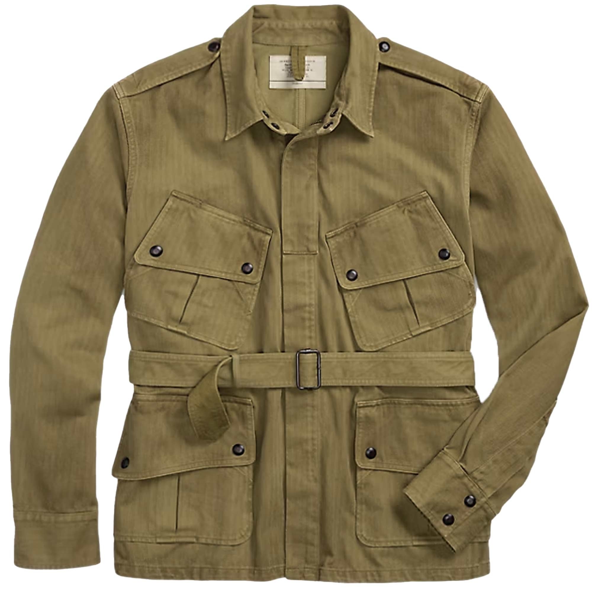 Herringbone Twill Jacket - Sand Surf