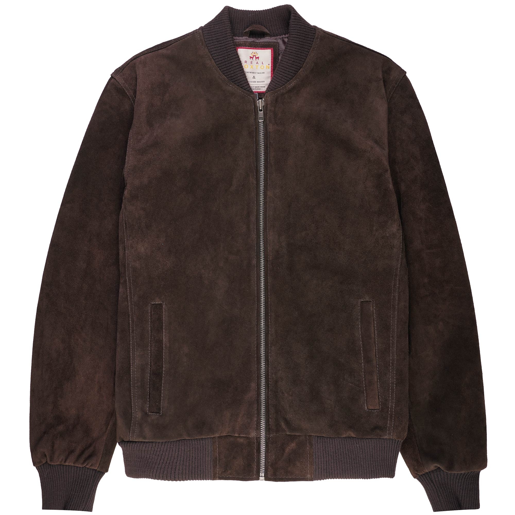 Suede Bomber Jacket - Brown