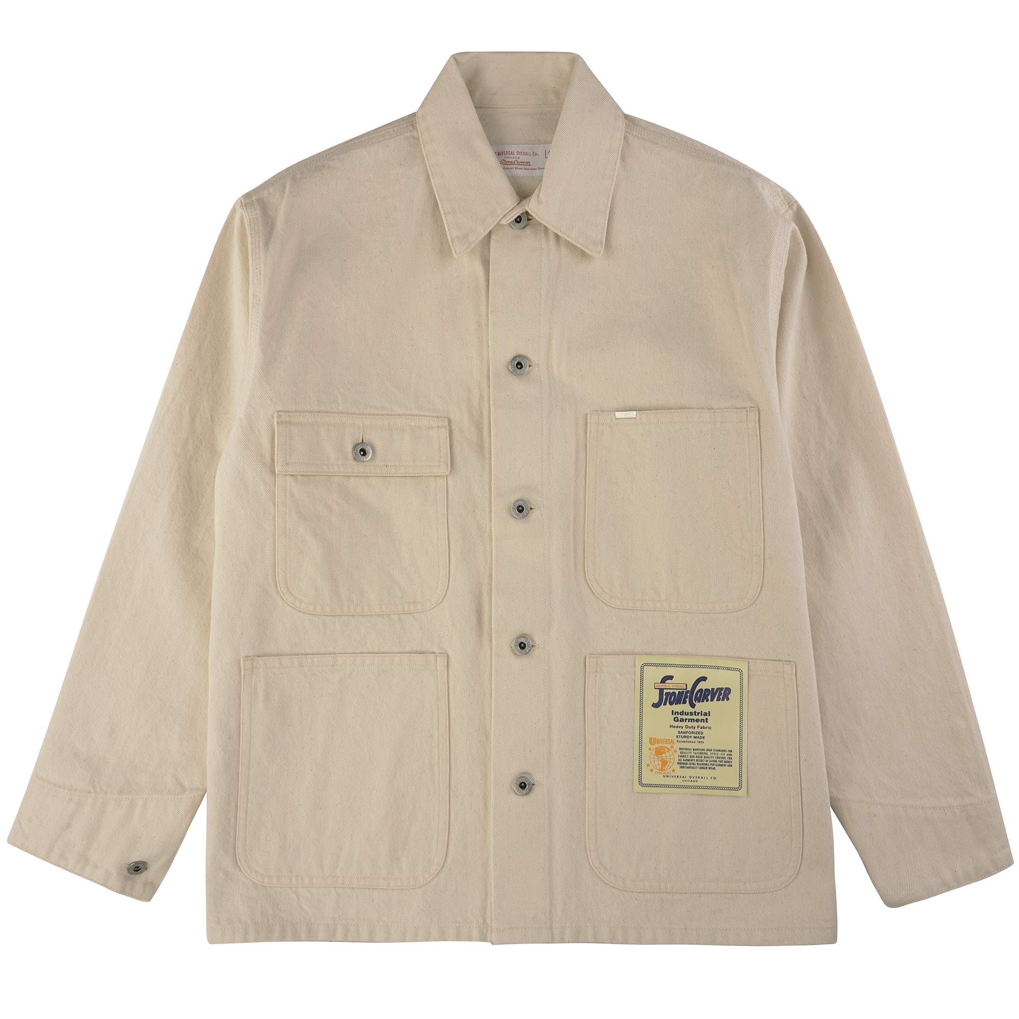 Denim Coverall Jacket - White